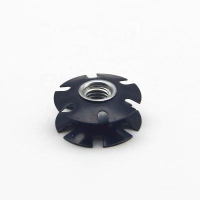 China STEEL round black SPIDER NUT oxidation M10x1.5 pipe tube insert locking nut for sale