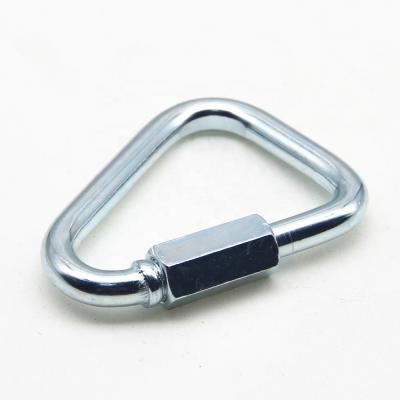 China Light Steel Galvanized Triangle All Height Climbing Bow Carabiner Clip Hook Snap Hook for sale