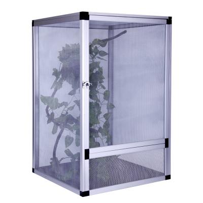 China Pet Viable Reptile Box Chameleon Lizard Feeding Snake Aluminum Alloy Detachable Ventilation and Breathable Reptile Box for sale