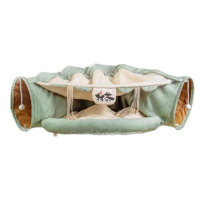 China New Amazon Floor Breathable Multifunctional Storable Folding Rolling Tunnel Universal Four Seasons Cat Litter Bed Pet Toys for sale