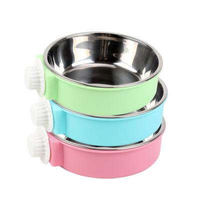 China Non-automatic Non-slip Medium Large Dog Pet Bowl Stainless Steel Dog Food Water Bowl Kitten Cat Bowl Plate Small for sale