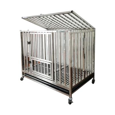 China Portable Dog Pet Cage Cage Metal Pet Kennel Cages Dog Fence Tube Dog Crate Pet Cages for sale