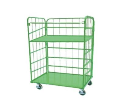 China Construction Tool New Arrival Platform Hand Cart Galvanized Logistics Trolley Logistics Carts for sale