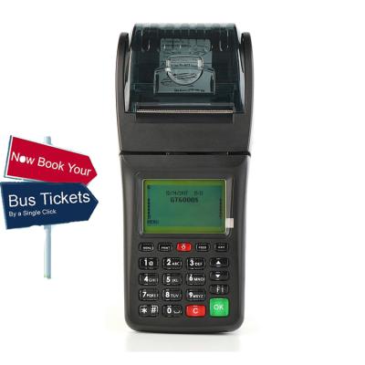 China Black And White Handheld GPRS Bus Ticket Printing POS Machine With Thermal Receipt Printer for sale