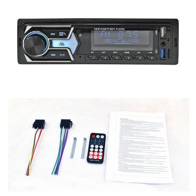 China High Power 1din Car Stereo Digital BT Remote Control 12v Audio Music 2Usb/TF/Aux-in RGB Universal Car Radio mp3 player for sale