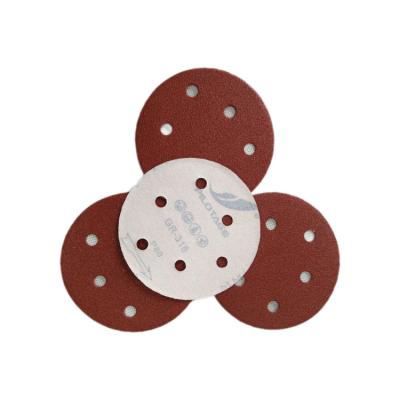 China Metal Professional Factory Round Colorful Red Green Sanding Disc Paper For Furniture for sale