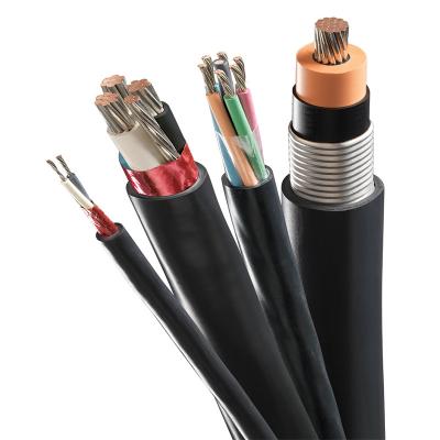 China CE Factory Underground Copper Core Silicone Rubber Insulated Customized Length PVC Insulated Underground Electrical Wire And Steel Wire Cable for sale