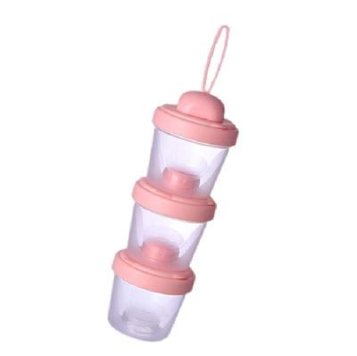 China Airtight Storage Baby Milk Powder Container Milk Dispenser with 3 Layers 120ML for sale