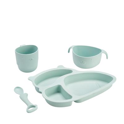 China BPA FREE Tableware Set Food Grade Divided Non Spill Suction Silicone Baby Feeding Dish for sale