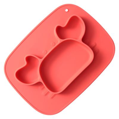 China Modern Non Slip Kids Eating Dishes Animal Shape Healthy Eating Dish BPA Free for sale