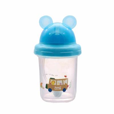 China OEM BPA Free Custom Plastic Tritan Straw Kids School Kids Baby Kids Baby Drinking Water Bottle With Straw for sale