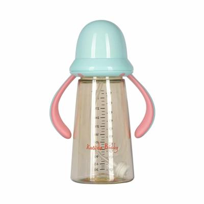 China 320ml Straw Milk Drink Bottle Bpa Free Plastic Water Bottle Bpa Free Feeding Baby Bottle PPSU With Straw for sale