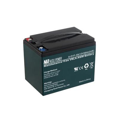 China Toys 12V58Ah Acid Positive Lead Acid Plates Car Batteries Lead Acid 6-EVF-58 Car Batteries 12 Volt Battery for sale