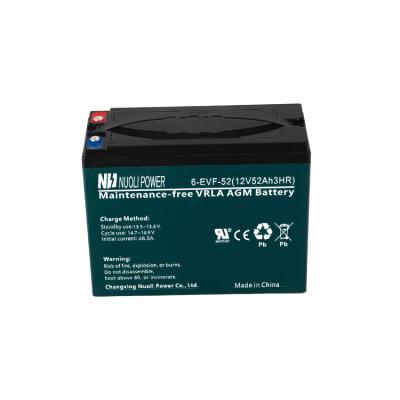 China Toys factory direct supply excellent deep discharge cycle life lead acid battery 6-EVF-52 for sale