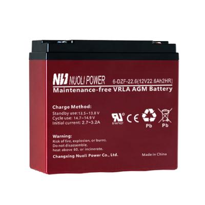 China Toys rechargeable battery 12V22.6Ah 6-DZF-22.6 ebike battery manufacturer lead acid battery for sale