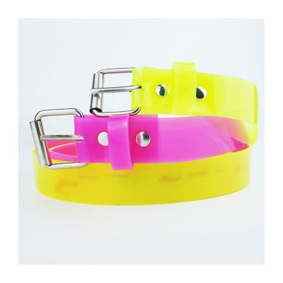 China Factory Direct Women Gift Men Belt Adjustable Plastic Belt Candy Multi Color Belts for sale