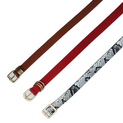 China Wholesale new style PU belt fashion customizable color of garment jeans pants and snake pattern belts for women for sale