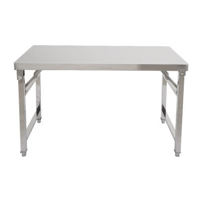 China Backsplash Custom Stainless Steel Workbench Kitchen Table for sale