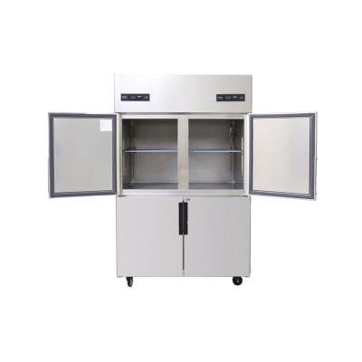 China Double-temperature factory directly sell Aircabinet-cooled refrigerator supermarket refrigerator and freezer for sale