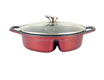 China Sustainable hot pot 28x8.0cm, die cast aluminum casserole, cookware non-stick coating set, for sale