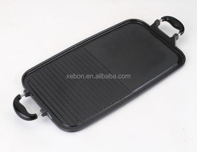 China Sustainable Non-Stick Cast Aluminum Griddle Grill Pan With Induction for sale