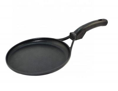 China Durable Pancake Pizza Pan Flat Bottom Die Cast Aluminum With Non Stick Coating And Induction Bottom With Customized Logo for sale