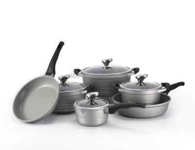 China Sustainable Roma10pcs cookware set, die cast aluminum cookware set, for sale