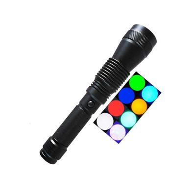 China High Power Led Flashlights Multiband LED Exploration Lights With 8 Colors 365nm 395nm 450nm 470nm 590nm 620nm Led Flashlights CSI Police Light for sale