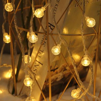 China Christmas String Light Pearl Crystal Ball Party Decorative Lights Fairy Moon Led String Lights for sale