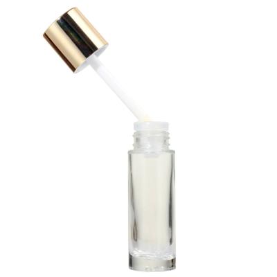 China Gold Cap 30ml Base Cosmetic High Quality Glass Bottle With Brush for sale