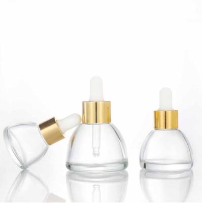 China Hot Sale 15ml 20ml 30ml Triangle Shape Glass Oil Dropper Bottle Personal Skin Care Packaging for sale