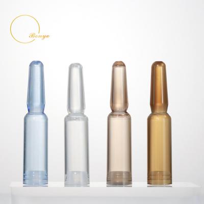 China High Quality Disposable Personal Skin Care Packaging 1.5ml Ampoule Plastic Serum Bottles Cool Broken Containers Ampoules Injection Bottle for sale