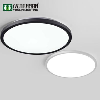 China Modern Indoor Decorative Three Mounted Outdoor Round Panel Light Heavy Duty Outdoor Mounted Slim Led Ceiling Light for sale