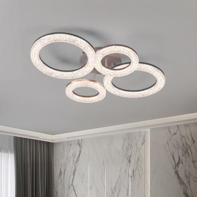 China Unique Design Living Room Surface Mounted Modern Decorative Remote Control Smart Led Ceiling Light for sale