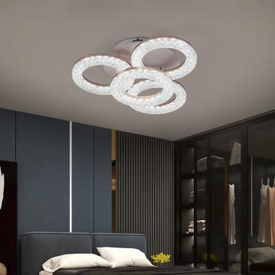 China Good Quality Iron Round Outdoor Ring Modern Indoor Decorative Remote Mounted Acrylic Control Led Ceiling Light for sale