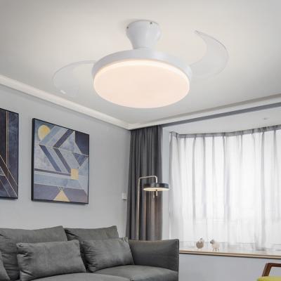 China Modern Style Multi Decorative Optional Retractable Folding Invisible Led Ceiling Fan With Light for sale