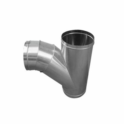 China Contemporary Galvanized Steel HVAC Duct Fittings Y Branch Duct Pipe Connector For Ventilation Systems for sale