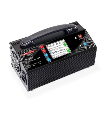 China Standard battery power ultra up600 2x600w 25A 2-6s lipo lihv battery balanced charger with two output channels for UAV agricultural UAV for sale