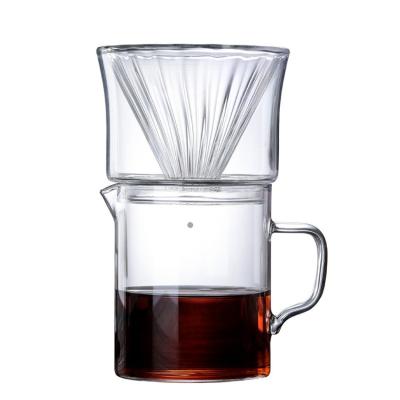 China Minimalist Bartender Tool High Boron Silicon Glass Coffee Hand Drip Coffee Maker Pour Over Drip Device Coffee Accessories for sale