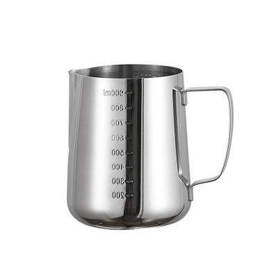 China Stainless Steel Viable Thick Measuring Cup With Scale Kitchen Baking Tea Large Capacity Coffee Milk Froth Latte Measuring Cup for sale