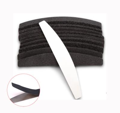 China Stainless steel+Sandpaper Stainless Steel Professional Nail File Black Replaceable Sandpaper Metal Nail File for sale