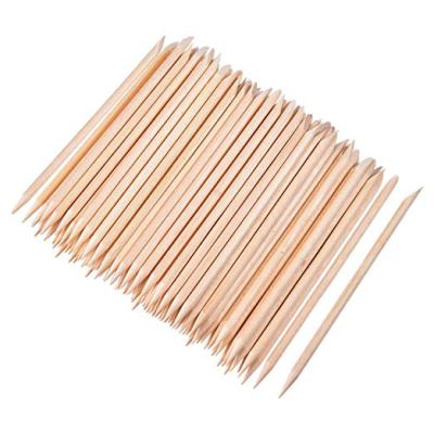 China Painting and Cleaning Nails 100 Pieces of Orange Wooden Nail Art Cuticle Stick For Women of Sticks for sale