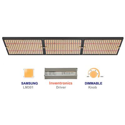 China Seed Starting LED Panel 320W LED Grow Light With UV Driver Samsung LM301H 3000K 5000K 660nm 760nm Dimmable LED Factory Grow Light for sale