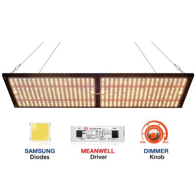 China Dimming Knob Preset Dimmable 240 Watt LED Grow Light Samsung LM301B LM301H 660nm IR Full Spectrum UV Quantum Grow Light for sale