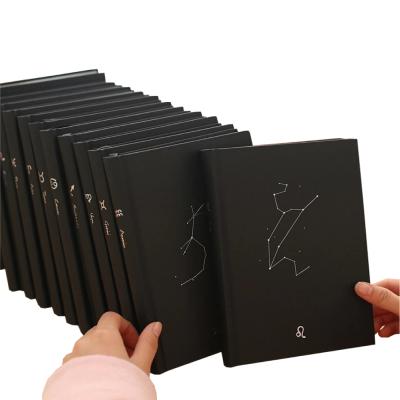 China Factory Hardcover Notebook Cute Planner Gift Notebook Directly Supply Black A5 Daily Hardcover Notepad Kraft Paper for sale