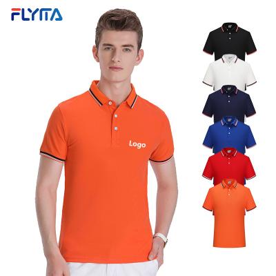 China Custom Made Anti-Wrinkle Quick Dry Cotton Golf Shirts Men's Polo Polyester Polo Cotton T-shirt Casual Polo Shirt for sale