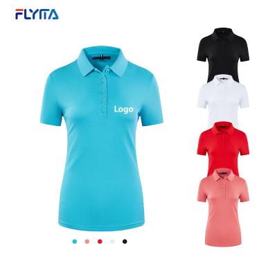 China Anti-wrinkle women lady fashion polo shirts custom made polo masculinas girls t-shirts&polo shirts camisas for sale