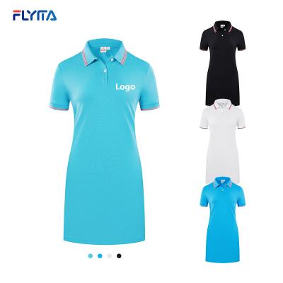 China Anti-wrinkle screen printing long polo shirts women girls girls logo embroidery women sports simple custom quick-drying polo shirts for sale