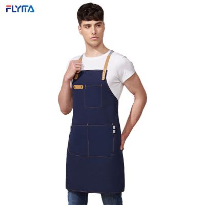 China Comfortable designs custom print cooking aprons cafes and cafes aprons super restaurants pinafore markets for sale