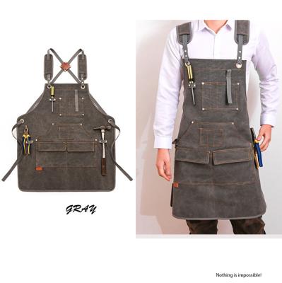 China Custom Manufacturers Hair Salon Hair Stylist Apron Chef Apron 100% Clear Comfortable Nonwoven Cotton Kitchen Apron Gardening Tool Apron for sale